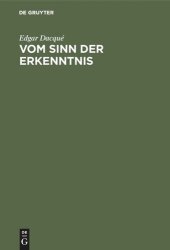 book Vom Sinn der Erkenntnis: Eine Bergwanderung