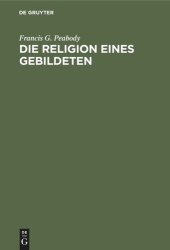 book Die Religion eines Gebildeten