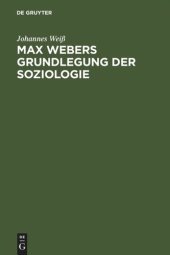 book Max Webers Grundlegung der Soziologie