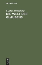 book Die Welt des Glaubens: Predigten