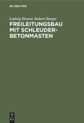 book Freileitungsbau mit Schleuderbetonmasten