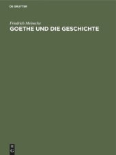 book Goethe und die Geschichte