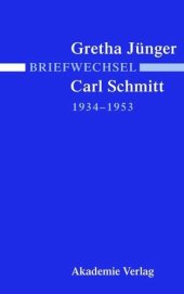 book Briefwechsel Gretha Jünger und Carl Schmitt 1934-1953