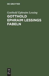 book Gotthold Ephraim Lessings Fabeln: Drei Bücher