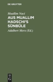 book Aus Muallim Hadschi’s Sünbüle: Die Geschichte einer Kindheit