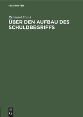 book Über den Aufbau des Schuldbegriffs