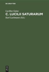 book C. Lucilii Saturarum