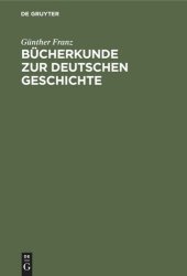 book Bücherkunde zur deutschen Geschichte