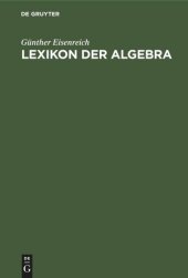 book Lexikon der Algebra