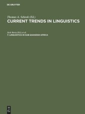 book Linguistics in Sub-Saharan Africa