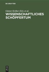 book Wissenschaftliches Schöpfertum