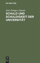 book Schuld und Schuldigkeit der Universität