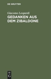 book Gedanken aus dem Zibaldone