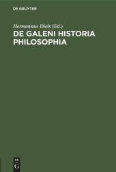 book De Galeni historia philosophia