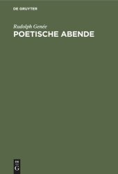 book Poetische Abende