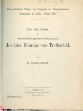 book Aus dem Leben des Kurbrandenburgischen Generalmajors Joachim Hennigs von Treffenfeld