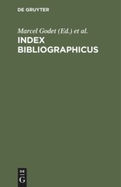 book Index bibliographicus: Weltliste laufender bibliographischer Zeitschriften