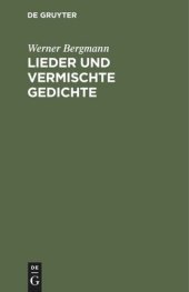 book Lieder und vermischte Gedichte