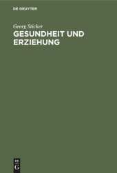 book Gesundheit und Erziehung: Eine Vorschule der Ehe