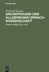 book Grundfragen der allgemeinen Sprachwissenschaft