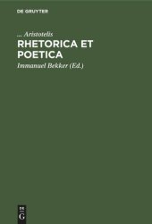 book Rhetorica et Poetica