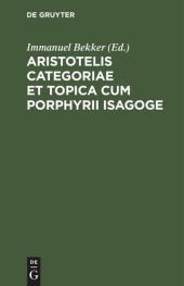 book Aristotelis Categoriae et topica cum Porphyrii isagoge