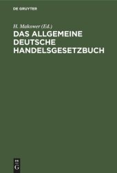 book Das allgemeine Deutsche Handelsgesetzbuch: Mit Kommentar