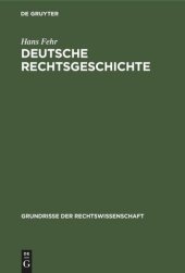 book Deutsche Rechtsgeschichte