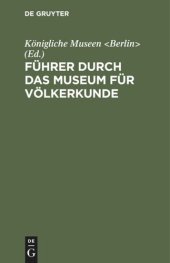 book Führer durch das Museum für Völkerkunde