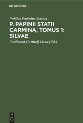 book P. Papinii Statii Carmina, Tomus 1: Silvae