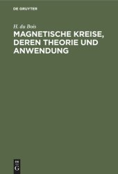 book Magnetische Kreise, deren Theorie und Anwendung