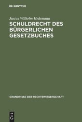 book Schuldrecht des Bürgerlichen Gesetzbuches