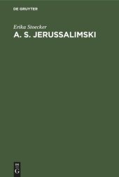 book A. S. Jerussalimski: Deutsche Geschichte im Leben eines sowjetischen Historikers und Kommunisten