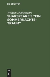 book Shakspeare’s “Ein Sommernachtstraum”