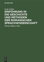 book Einführung in die Geschichte und Methoden der romanischen Sprachwissenschaft