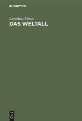 book Das Weltall: Ein Lehrgedicht in sechs Gesängen