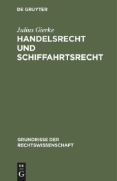 book Handelsrecht und Schiffahrtsrecht