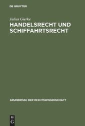 book Handelsrecht und Schiffahrtsrecht