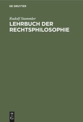 book Lehrbuch der Rechtsphilosophie