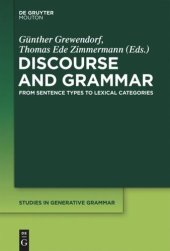 book Discourse and Grammar: From Sentence Types to Lexical Categories