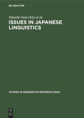 book Issues in Japanese Linguistics