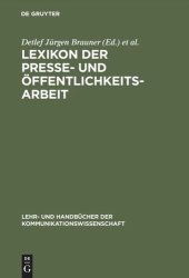 book Lexikon der Presse- und Öffentlichkeitsarbeit