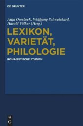 book Lexikon, Varietät, Philologie: Romanistische Studien. Günter Holtus zum 65. Geburtstag