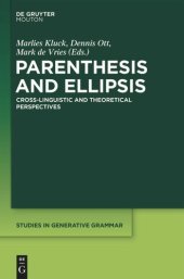 book Parenthesis and Ellipsis: Cross-Linguistic and Theoretical Perspectives