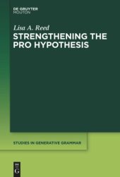 book Strengthening the PRO Hypothesis