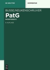 book Patentgesetz