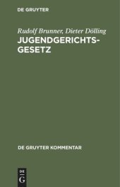 book Jugendgerichtsgesetz: Kommentar