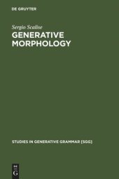 book Generative Morphology