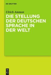 book Die Stellung der deutschen Sprache in der Welt