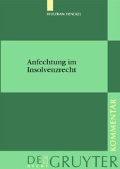 book Anfechtung im Insolvenzrecht